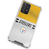 NFL Pittsburgh Steelers White Striped Galaxy A72 5G Clear Case